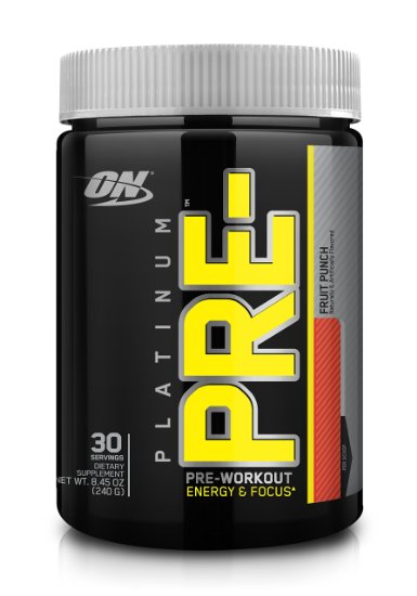 Optimum Nutrition Platinum, Pre- Fruit Punch 30 servings, 8.45 Ounce