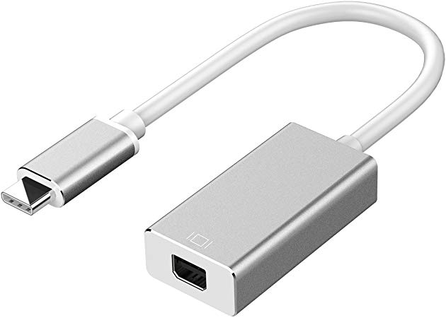 TOPELEK USB C to Mini DisplayPort/Mini DP Adapter, Type C USB to mini Displayport(DP) Adaptor With Aluminium Case, Support 4K UHD for MacBook, Macbook pro, Dell XPS 12/13/15, Chrome Book etc.