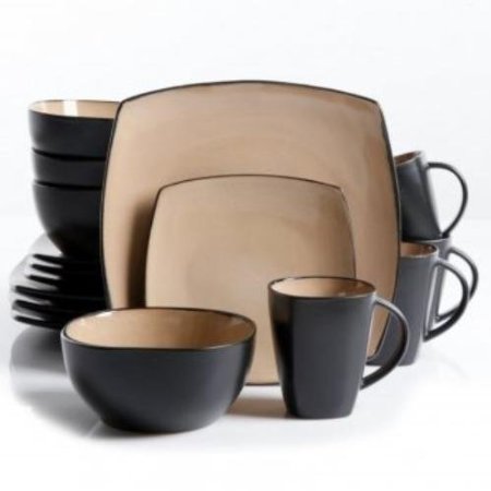 Gibson Soho Lounge Taupe 16-Piece Dinnerware Set