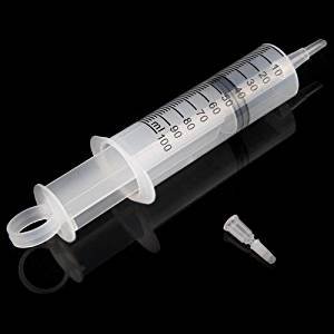 Ecloud Shop 100ML Plastic Reusable Syringe for Measuring Hydroponics