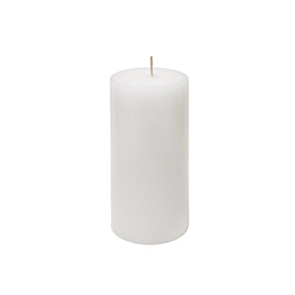 Mega Candles - Unscented 3" x 6" Hand Poured Round Premium Pillar Candle - White