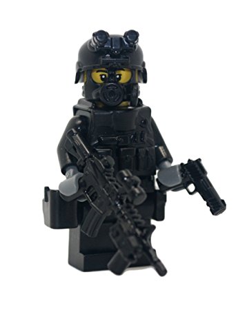 SWAT Police Officer M4A1 Rifleman - Modern Brick Warfare Custom Minifigure
