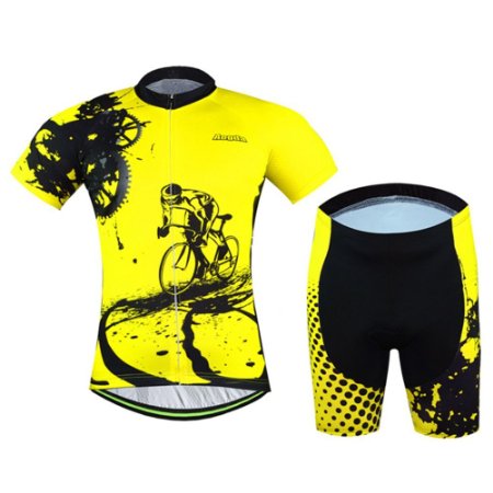 Xinzechen Sports Breathable Short Sleeve Cycling Jersey and 3D Padded Shorts Set