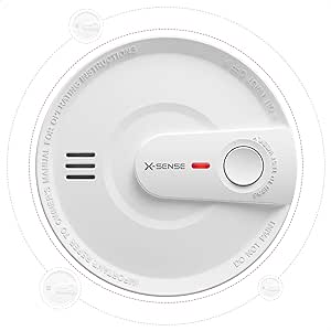 X-Sense Wireless Interconnected Smoke Alarm Detector, Fire Alarm with 10-Year Battery Life and Transmission Range of over 820 ft, Link , SD20-W, 1-PACK