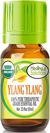 Organic Ylang Ylang Essential Oil (100% Pure - USDA Certified Organic) Best Therapeutic Grade Essential Oil - 10ml