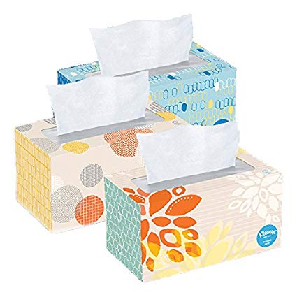 Kleenex Tissues 2-ply, 230 Count, Pack of 3, 690 Facial Tissues Total