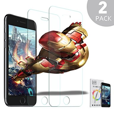 Speed-JS iPhone 7 Plus Screen Protector, 2 Pack Tempered Glass Screen Protector For Apple iPhone 7 Plus / iPhone 6/6s Plus Screen Protection Case Fit - Clear (iphone6/6S/ 7 Plus(5.5 2-Pack))