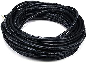 Monoprice 102158 50-Feet 24AWG Cat5e 350MHz UTP Bare Copper Ethernet Network Cable, Black