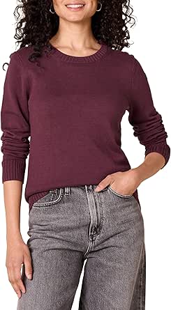 Amazon Essentials Women's 100% Cotton Crewneck Sweater (Available in Plus Size)