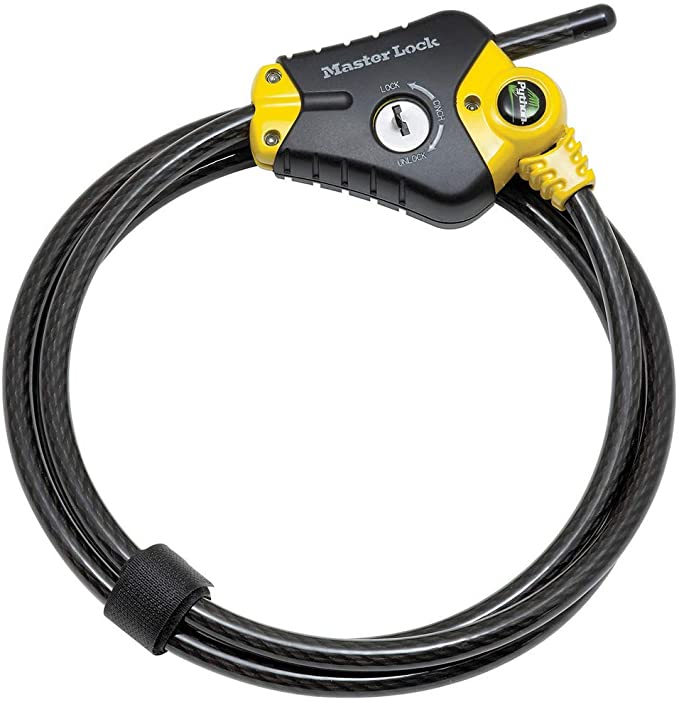 HCO Master Lock 8413DPF Python Adjustable Locking Cable, 6-Foot X 3/8-Inch