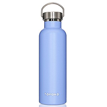 TOPOKO 25 oz Stainless Steel Vacuum Insulated Water Bottle, Keeps Drink Cold up to 24 hours & Hot up to 12 hours, Leak Proof and Sweat Proof. Large Capacity Sports Bottle