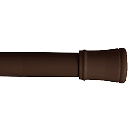 Maytex EZ UP Rust Resistant Strong Hold Basic Adjustable Tension Shower Rod, 43 inches to 72 inches, Bronze