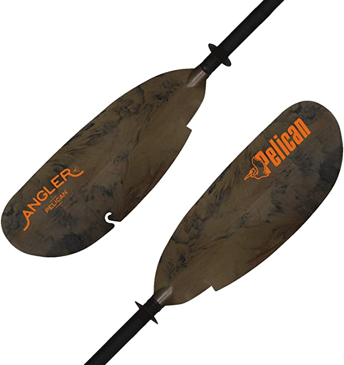 Pelican Poseidon Angler Kayak Paddle - 250cm (98.5 in.) and 240cm (94.5 in) - Anti-Slip Coating Aluminum Shaft & Fiberglass Reinforced Polypropylene Blades - 0/65° Blade Angle