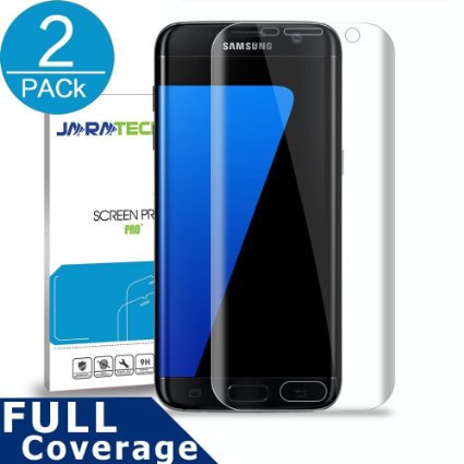 Galaxy S7 Edge Screen ProtectorFull Screen CoverageJARATECH Premium HD Clear Edge to Edge 3D CURVED PET Film Screen Protectors for Galaxy S7 Edge 55 inch2016 ModelLifetime Warranty 2Pack