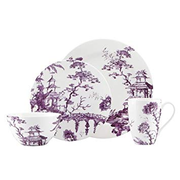 Scalamandre Toile Tale Amethyst 4-piece Dinnerware Place Setting by Lenox