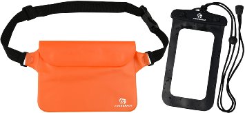Freegrace Premium Waterproof Pouch with Waist/shoulder Strap -Protect Your Valuable Items Safe, Dry and Clean from Water Submersion during Water sports & Outdoor Activities!