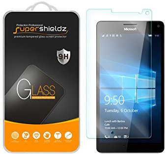 [2-Pack] Supershieldz for Microsoft Lumia 950 XL Tempered Glass Screen Protector, Anti-Scratch, Anti-Fingerprint, Bubble Free, Lifetime Replacement Warranty