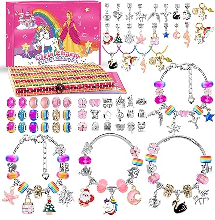 Gifts for 5 6 7 8 9 10 11 Year Old Teenage Girls Kids, Unicorn Gifts Girls Toys Age 8-12, Bracelet Making Kits for Girls Jewellery Making Kit for Girl Christmas Gifts Arts Crafts for Kids Age 6 7 8 9
