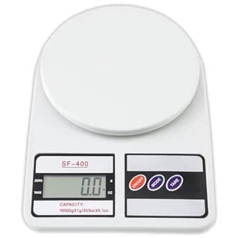 Digital Kitchen Food Weighing Scale For Healthy Living, Home Baking, Cooking, Fitness & Balanced Diet. | Weighing Scale With Digital Display Atom SF 400 10Kg x 1gms with 2 Batteries Included