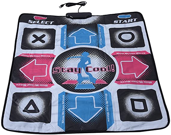 Zerone TV Dance Mat Non-Slip Dance Revolution DDR Dancing Pad Blanket for Windows 98/2000/ XP/ 7 OS with USB