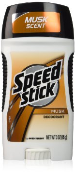 Speed Stick Deodorant, Musk Scent, 3.25-Ounce Sticks (Pack of 6)