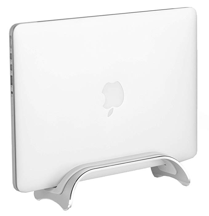 VIVO Aluminum Vertical Platform Desktop Stand | Space Saver Holder Designed for MacBook Pro 13" & 15", MacBook Air 11" & 13", MacBook 12” (Stand-VMAC1)