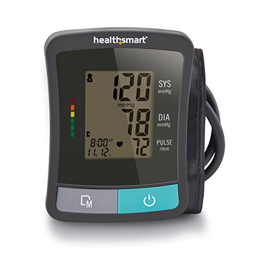 HealthSmart Standard Series Upper Arm Blood Pressure Monitor, Clinically Accurate Digital Blood Pressure Monitor, Automatic Electronic Blood Pressure Monitor with LCD Display and 2 Person Memory