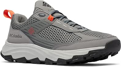 Columbia Men's Hatana Breathe Hiking Shoe, Titanium Grey Steel/Red Quartz, 10.5