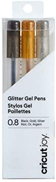 Cricut Joy Glitter Gel Pens, 0.8 mm (3) Black, Gold, Silver