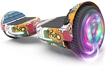 HOVER HEART Hoverboard Certified HS2.0 Flash Wheel with Bluetooth Speaker LED Light Self Balancing Wheel Electric Scooter
