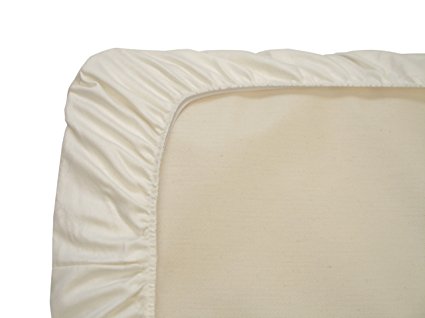 Naturepedic Organic Cotton Sateen Cradle Fitted Sheet, Ivory