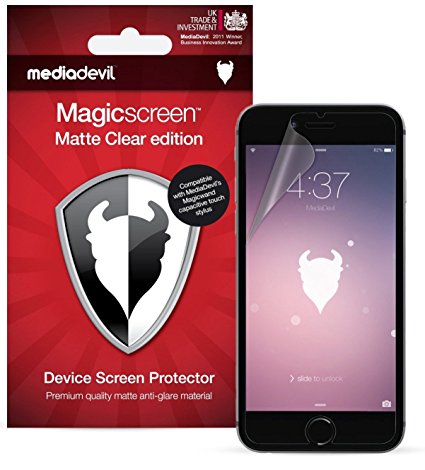MediaDevil Apple iPhone 6 Plus/6S Plus Screen Protector: Magicscreen Matte Clear (Anti-Glare) Edition - (2 x Protectors)