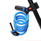 4ucycling 5-Digitl Coiling Resettable Combination Cable Lock 4ft