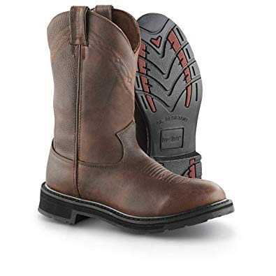 Guide Gear Men's Waterproof 12" Pull-On Leather Work Boots