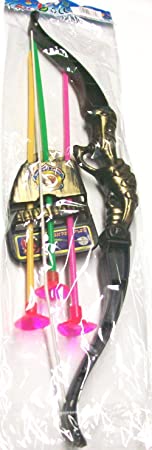 12 Pack Kids Plastic 15" Archery Bow and Arrow Sets W/suction Cup Arrows Party Toys