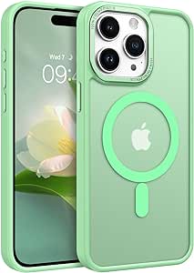 BENTOBEN for iPhone 15 Pro Max Case,iPhone 15 Pro Max Magnetic Phone Case [Compatible with MagSafe] Translucent Matte Slim Shockproof Women Men Protective Case Cover for iPhone 15 Pro Max 6.7",Green