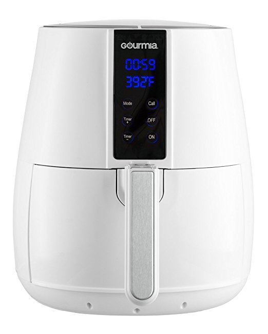 Gourmia GAF450 Electric Multipurpose Rapid Air Fryer - Includes LCD Digital Display, Timer & Temperature controls, Programmable Cooking Presets - 4.5 Quart - New & Improved