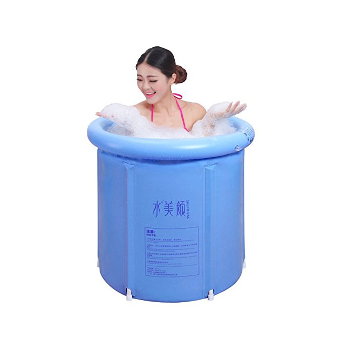 EOSAGA Inflatable Bath Tub PVC Portable Bathtub Inflatable Spa For Adult Bathroom SPA With Air Pump Large Blue