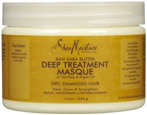 Shea Moisture Raw Shea Butter Deep Treatment Masque with Sea Kelp and Argan Oil 12oz (Pack of 2)