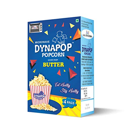 Dynapop ® Microwave Popcorn Butter Flavour (400g)(Pack of 4*100g)