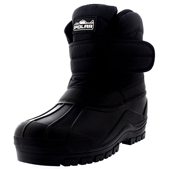 Polar Products Mens Single Strap Waterproof Thermal Stable Snow Hiker Mucker Nylon Boot