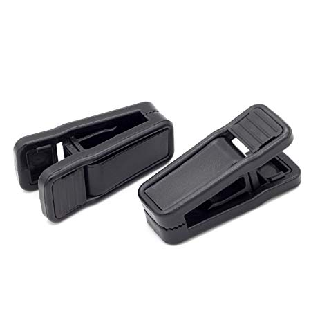 MetU Plastic Slim-line Finger Clip Black Hanger Clips (20, Anti-Slip Black)
