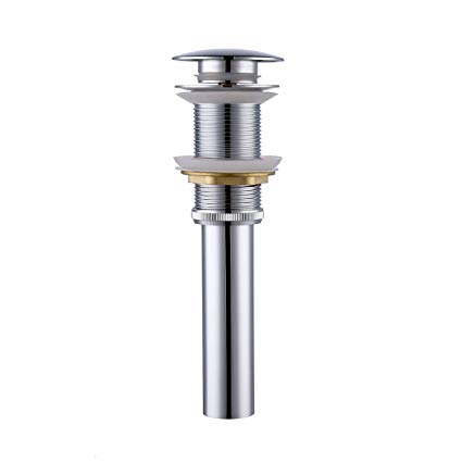 KES Bathroom Faucet Vessel Vanity Sink Pop Up Drain Stopper without Overflow, Polished Chrome S2008D-CH