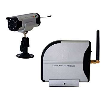 Wisecomm CW3510 4-Channel 2.4GHz Wireless Color Security System with Audio - Small (Grey)