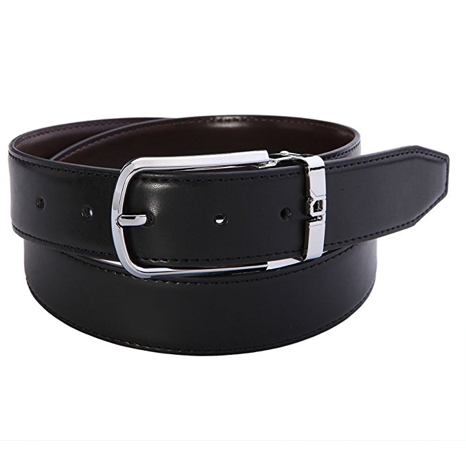Men Leather Belt with Removable Buckle Business Style Gift Box