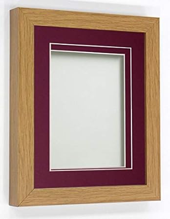Frame Company Rickman Box 3D Photo Frame, Wood, Beech with Plum Mount, 24x18 for Image Size 18x12 inch