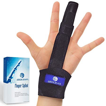 Finger Extension Splint for Trigger Finger, Mallet Finger, Arthritis Finger Splint. Pain Relief from Tendonitis, Broken or Fractured Finger. Provides Index, Pinky, Middle, Ring Finger Immobilization