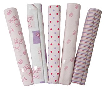 Big Oshi Baby Essentials 5 Pack Flannel Receiving Blankets