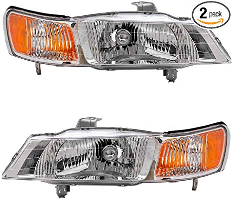Driver and Passenger Headlights Headlamps Replacement for 1999-2004 Odyssey Van 33151-S0X-A01 33101-S0X-A01