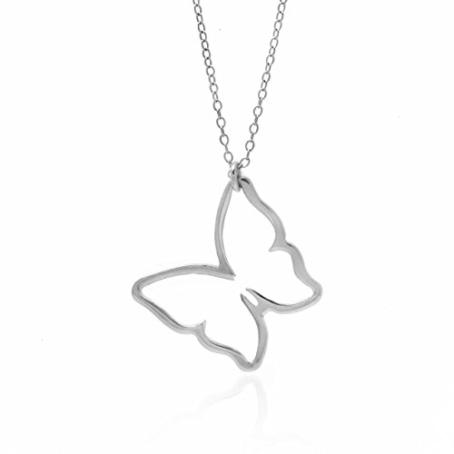 Butterfly Necklace - A Beautiful Sterling Silver Gracefully Made Jewelry Necklace